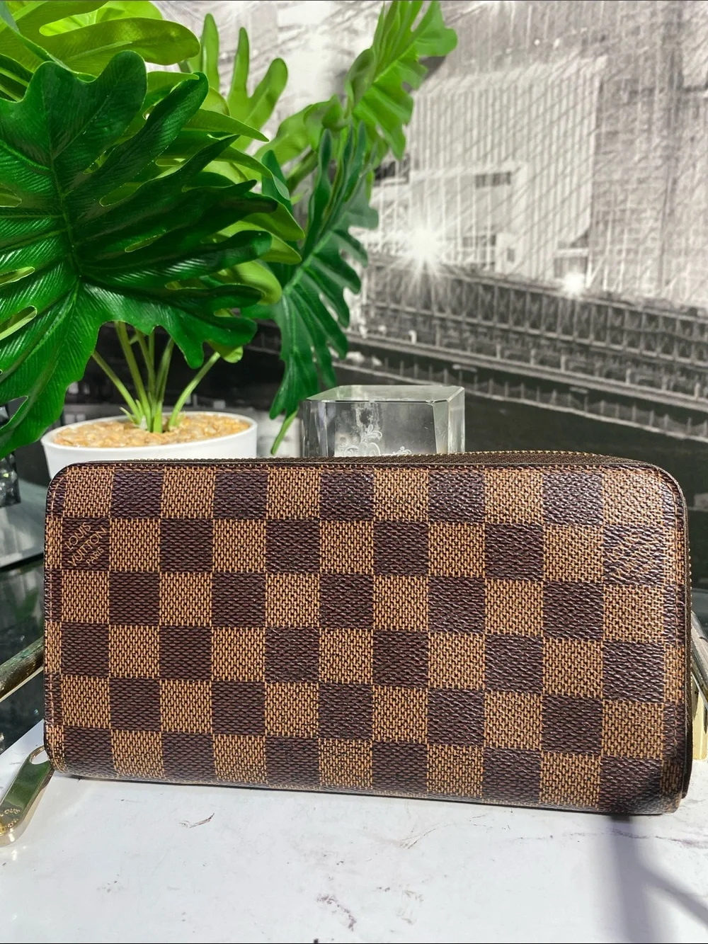 Authentic Rare Louis Vuitton Damier Zippy Wallet